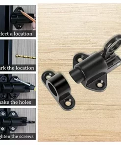 VOCTEIN Lot De 2 Loquets De Porte Automatiques – Loquets De Porte En Alliage De Zinc Loquets à Ressort Loquets De Porte à Rebond Automatique, Loquets De Porte à Rebond à Ressort Avec Vis, Pour Portes D'armoire (noir) 10 VOCTEIN Lot De 2 Loquets De Porte Automatiques – Loquets De Porte En Alliage De Zinc Loquets à Ressort Loquets De Porte à Rebond Automatique, Loquets De Porte à Rebond à Ressort Avec Vis, Pour Portes D'armoire (noir) -Débroussailleuse Soldes Magasin 67414403 4