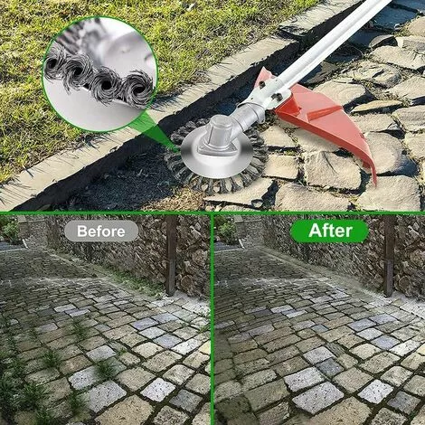 TANèTUE Tête De Désherbage Fil D'acier,6 Pouce Brosse Rotative Disque De Pinceau à Roue Jardin Agriculture 6 TANèTUE Tête De Désherbage Fil D'acier,6 Pouce Brosse Rotative Disque De Pinceau à Roue Jardin Agriculture – Image 4