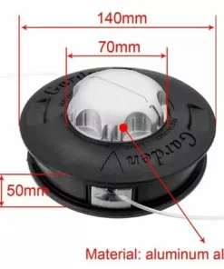 TANèTUE Universel M10 Aluminium Nylon Brosse Tondeuse Bosse Bobine Coupe Gazon 2 Lignes Tête De Coupe Fil Ligne Chaîne Scie Herbe Brosse Tondeuse -Débroussailleuse Soldes Magasin 67429403 5