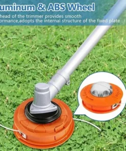 TANèTUE Tete Debroussailleuse Universelle, Tête De Tondeuse à Gazon Universelle En Aluminium Twister Concave-convexe Pour Ligne D'alimentation Adaptée à La Ferme De La Cour Du Jardin M10x1.25LH Orange -Débroussailleuse Soldes Magasin 67429565 3