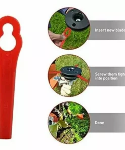 THSINDE Lot De 100 Lames En Plastique De Rechange Pour Lames De Coupe De Coupe-bordures Kit De Pièces De Moteur De Lame De Coupe Pour FRT18A FRT18A1 Art 46155 FRT20A1 Accessoires -Débroussailleuse Soldes Magasin 67502935 4