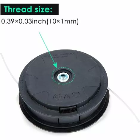 FLYME Tête De Débroussailleuse, OLEOMAC, 130 MM, M 10X1,25 F, Tête De Débroussailleuse Universelle En Métal, Convient à Toutes Les Débroussailleuses Sthil, Husquarna, Stiga 4 FLYME Tête De Débroussailleuse, OLEOMAC, 130 MM, M 10X1,25 F, Tête De Débroussailleuse Universelle En Métal, Convient à Toutes Les Débroussailleuses Sthil, Husquarna, Stiga – Image 2