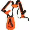 AOUGO Strimmer Double Bandoulière Harnais Ceinture Rembourrée Ceinture Pour Débroussailleuse Tondeuse Jardin Sécateur (Orange)