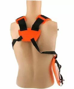 AOUGO Strimmer Double Bandoulière Harnais Ceinture Rembourrée Ceinture Pour Débroussailleuse Tondeuse Jardin Sécateur (Orange) -Débroussailleuse Soldes Magasin 67646019 5
