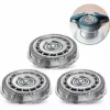 THSINDE Tête De Rasage De Rechange Sh70, 3X Têtes De Rasage, Pour Remplacer Les Têtes De Rasoir Philips Norelco 7000 Sh70, Pour S7000, S7310, S7530, Sw7700, S7370