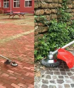 ENLENK Brosse De Débroussailleuse à Gazon, 150x25.4mm Brosse à Désherber Ronde Pour éliminer Les Mauvaises Herbes, Tête Brosse Rotative Avec Roue En Fil D'acier Massif Pour Jardin Agriculture(6 Pouce) -Débroussailleuse Soldes Magasin 67677865 5