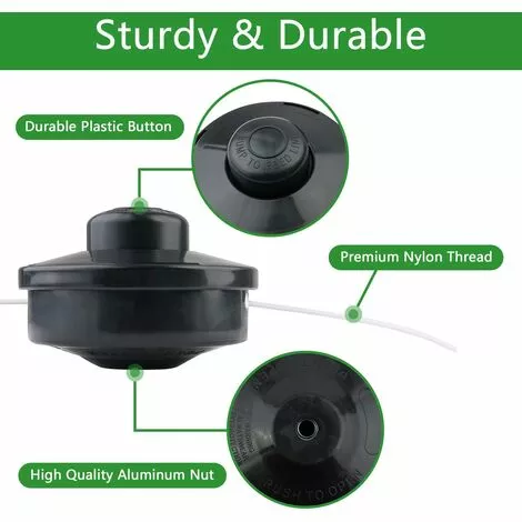 ENLENK Lot De 2 Tête De Débroussailleuse Universelle Nylon Bobine De Rechange Et Tête De Coupe M10 X 1,25 Pour Débroussailleuse Thermique à Essence 6 ENLENK Lot De 2 Tête De Débroussailleuse Universelle Nylon Bobine De Rechange Et Tête De Coupe M10 X 1,25 Pour Débroussailleuse Thermique à Essence – Image 4