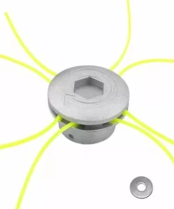 ENLENK Tête De Fil En Aluminium, Tête De Coupe Universelle à 4 Fils, Tête De Tondeuse à Gazon En Aluminium, Tête De Tondeuse à Gazon, Tête De Débroussailleuse Pour Jardin, Pelouse, Cour