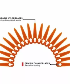ENLENK Lame De 100 Pièces Pour Débroussailleuse, Lame En Plastique Pour Tondeuse Sans Fil -Débroussailleuse Soldes Magasin 67684544 3