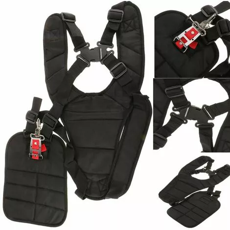 FLYME Ceinture Coupe-Bordures Noire Confort Double Bandoulière En Nylon Réglable Accessoires Pour Débroussailleuses Noir 11 X 4,7 X 3,6 Pouces 6 FLYME Ceinture Coupe-Bordures Noire Confort Double Bandoulière En Nylon Réglable Accessoires Pour Débroussailleuses Noir 11 X 4,7 X 3,6 Pouces – Image 4