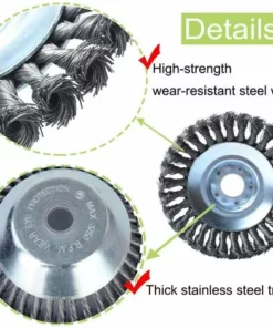 LLOVE Brosse De Désherbage à Tête De 6 "(150 Mm * 25,4 Mm) Pour L'élimination De La Mousse Et De La Rouille Des Joints De Pavage De Briques De Jardin -Débroussailleuse Soldes Magasin 67890755 3