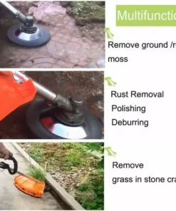 LLOVE Brosse De Désherbage à Tête De 6 "(150 Mm * 25,4 Mm) Pour L'élimination De La Mousse Et De La Rouille Des Joints De Pavage De Briques De Jardin -Débroussailleuse Soldes Magasin 67890755 4