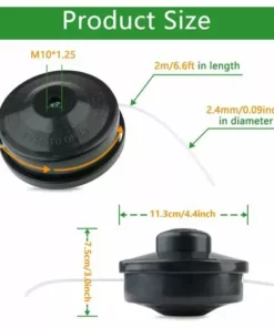 GRID COOL Tête De Débroussailleuse Universelle Nylon Bobine De Rechange Et Tête De Coupe M10 X 1,25 Pour Débroussailleuse Thermique à Essence -Débroussailleuse Soldes Magasin 67917007 2