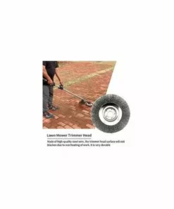 FLYME Tête De Débroussailleuse Brosse De Fil D'acier De Tête De Coupe-Herbe Pour Tondeuse à Gazon -Débroussailleuse Soldes Magasin 67921896 4