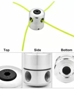 GRID COOL Tête De Débroussailleuse Universelle Aluminium Fils Tête Coupe-bordure Tête Double Fil Bobine Tête Fil Nylon Pour Tondeuse, 1 Têtes De Fil + 4 Fils -Débroussailleuse Soldes Magasin 68073258 2