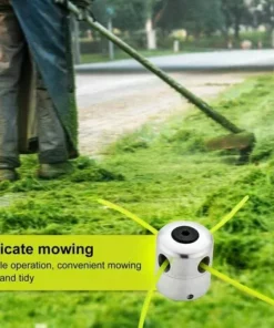 GRID COOL Tête De Débroussailleuse Universelle Aluminium Fils Tête Coupe-bordure Tête Double Fil Bobine Tête Fil Nylon Pour Tondeuse, 1 Têtes De Fil + 4 Fils -Débroussailleuse Soldes Magasin 68073258 5