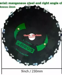 20 Dents 9 Pouces Tondeuse à Gazon Scie Lame D'arbre Frappé Petit Bois De Bambou électrique Désherbeur Accessoires HANBING -Débroussailleuse Soldes Magasin 68322148 3