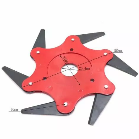 QERSTA Tête De Débroussailleuse En Métal à 6 Dents - Tête De Tondeuse à Gazon De Jardin 2 Commandes - Lame Rouge, Noire 4 QERSTA Tête De Débroussailleuse En Métal à 6 Dents - Tête De Tondeuse à Gazon De Jardin 2 Commandes - Lame Rouge, Noire – Image 2