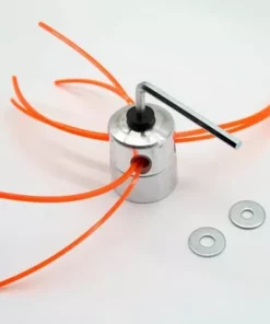 FVO 2Pièces Aluminium Fils Tête Coupe-bordure Tête Double Fil Bobine Tête Fil Nylon Pour Débroussailleuse à Essence Tondeuse à Gazon -Débroussailleuse Soldes Magasin 68586591 3