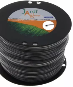 JARDIAFFAIRES Bobine De Fil Twin Pro Carré Pour Débroussailleuse 2,4mm X 180 Mètres